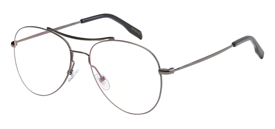 Nerd Eyewear NERD-096 Chic Trendy Thin Metal Wire Aviator Fashion Accessory Clear Lens Glasses