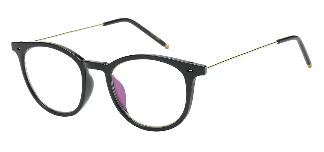 Nerd Eyewear NERD-1204 Modern Round Soho Combo Frame Fashion Accessory Clear Lens Glasses