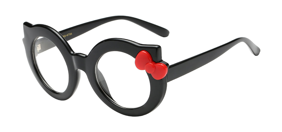 Nerd Eyewear NERD-KT04 Cute and Fun Round Frame Kitty Bow Ladies Accessory Frame