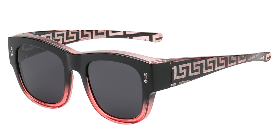 Barricade PZ-BAR612 Trendy Chic Accented Temple Polarized Lens Ladies Fit Over Shades
