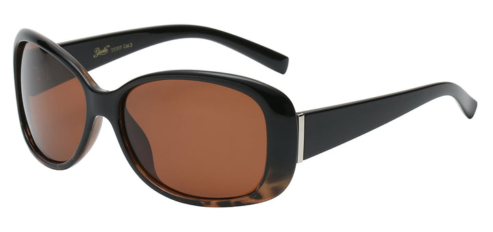 Polarized Giselle PZ-GSL22387 Classic Icon Traditional Oval Polymer Wrap Ladies Shades