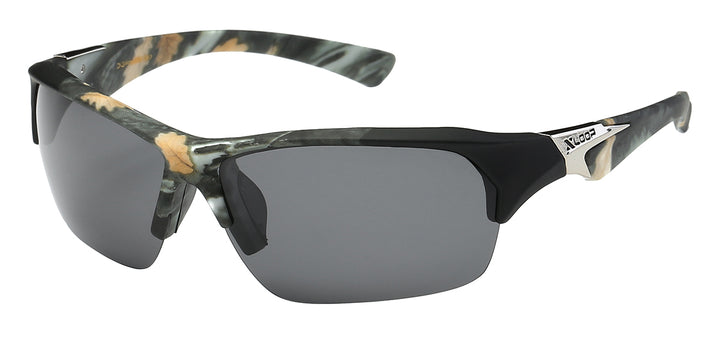 Polarized XLoop PZ-X3614 Burly Polycarbonate Frame with Camo Print Unisex Sports Sunglasses