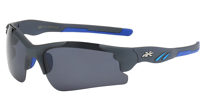 Polarized XLoop PZ-X3624 Comfort Fit Aero Semi Rimless Wrap Unisex Sports Sunglasses