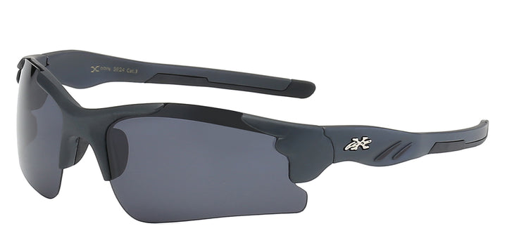 Polarized XLoop PZ-X3624 Comfort Fit Aero Semi Rimless Wrap Unisex Sports Sunglasses
