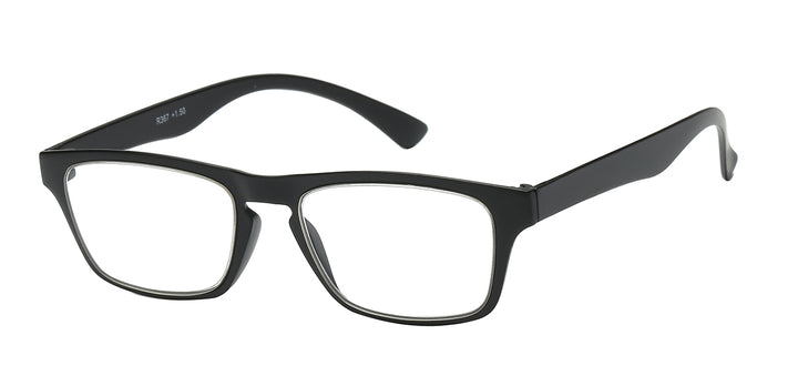 Readers R367+150 Chic Trendy Frosted and Black Lightweight Unisex Frame Single Power