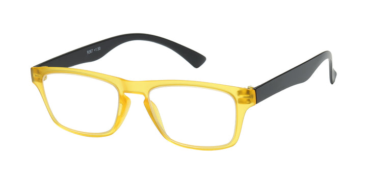 Readers R367+150 Chic Trendy Frosted and Black Lightweight Unisex Frame Single Power