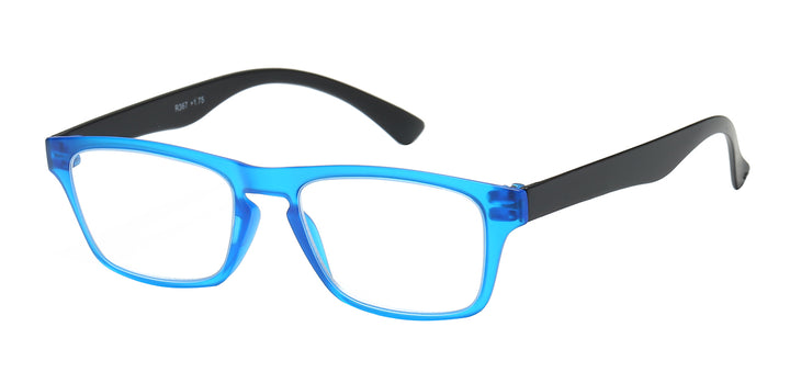 Readers R367+150 Chic Trendy Frosted and Black Lightweight Unisex Frame Single Power