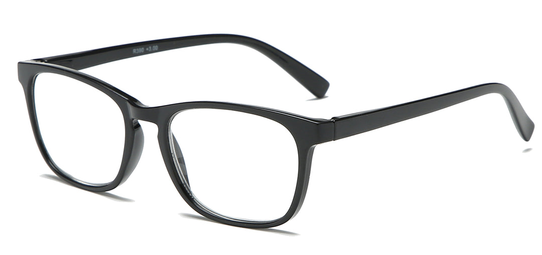 Reading Glasses R390-ASST (Mix Strength) Casual Slim Square Polymer Unisex Frame