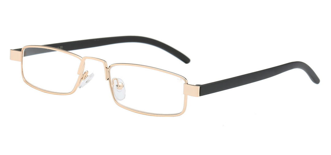 Reading Glasses R612-ASST (Mix Strength) Slim Profile Small Square Unisex Frame